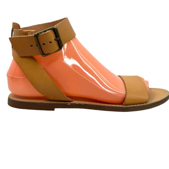 MADEWELL The Boardwalk Tan Leather Ankle Strap Sandal Women’s Size 8 - Picture 4 of 13